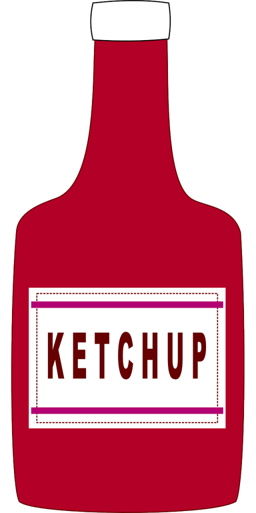 Ketchupflaska tecknad